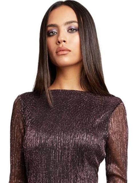 VESTIDO BRILLOS VINO HOLLY LAND PREMIUM
