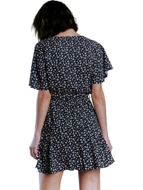 VESTIDO CORTO ESTAMPADO NEGRO HOLLY LAND
