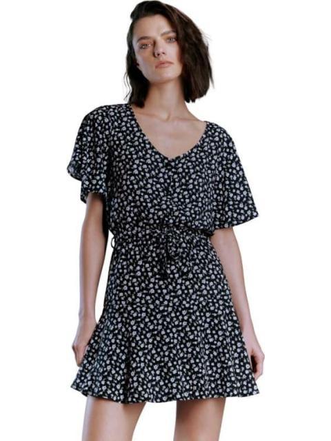 VESTIDO CORTO ESTAMPADO NEGRO HOLLY LAND