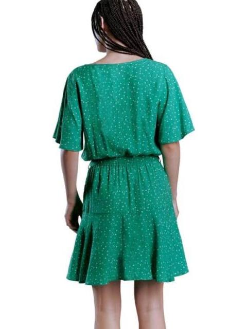 VESTIDO CORTO ESTAMPADO VERDE HOLLY LAND