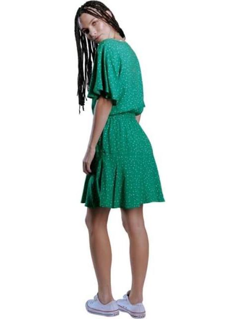 VESTIDO CORTO ESTAMPADO VERDE HOLLY LAND