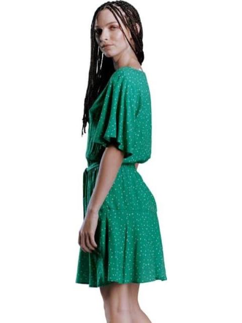 VESTIDO CORTO ESTAMPADO VERDE HOLLY LAND