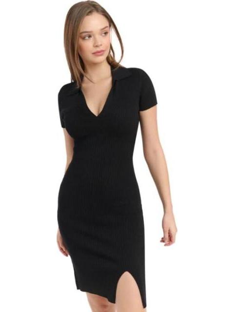 VESTIDO CON ABERTURA NEGRO HOLLY LAND