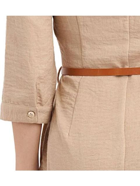 VESTIDO CON CINTURON CAMEL YAELI FASHION