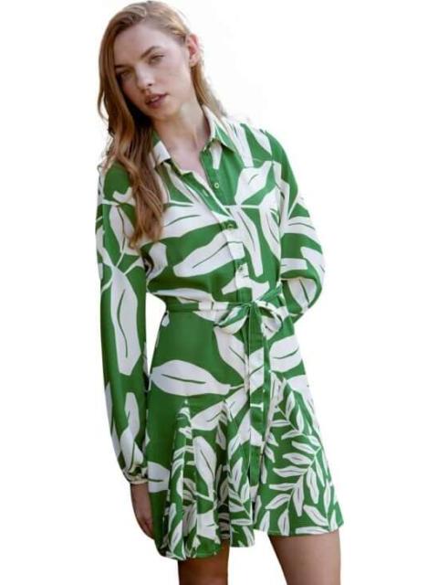 VESTIDO CORTO ESTAMPADO VERDE HOLLY LAND