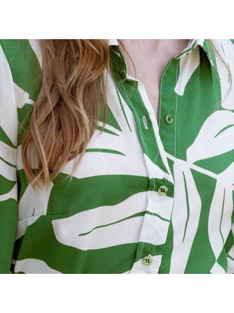 VESTIDO CORTO ESTAMPADO VERDE HOLLY LAND