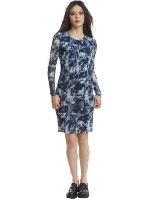 VESTIDO MESH MANGA LARGA NEGRO HOLLY LAND