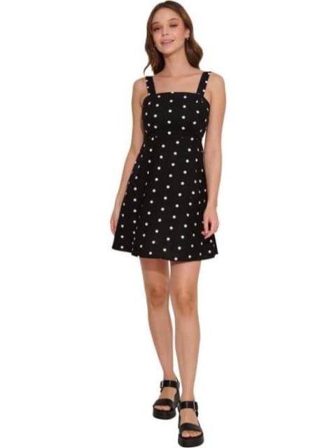 VESTIDO DE LINO PUNTOS NEGRO HOLLY LAND