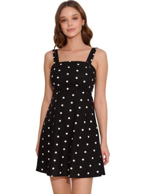 VESTIDO DE LINO PUNTOS NEGRO HOLLY LAND