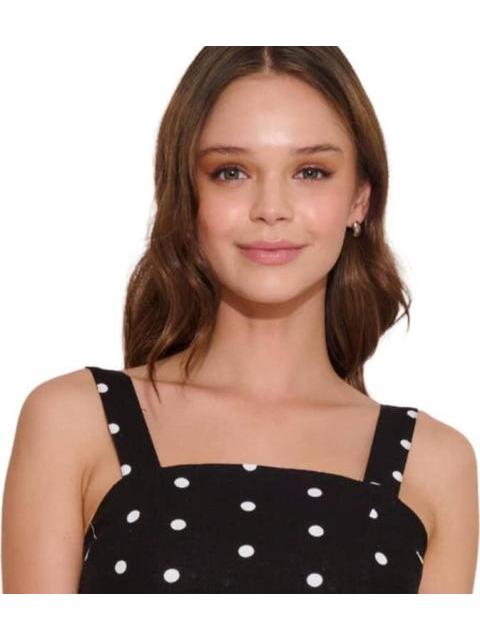 VESTIDO DE LINO PUNTOS NEGRO HOLLY LAND