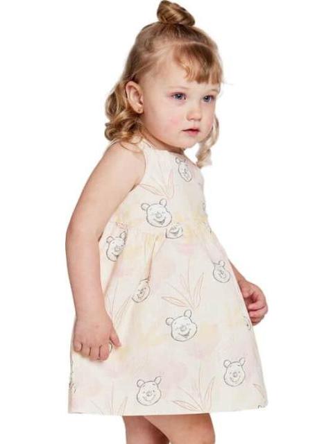 VESTIDO ESTAMPADO APLICACIONES AMARILLO WINNIE THE POOH
