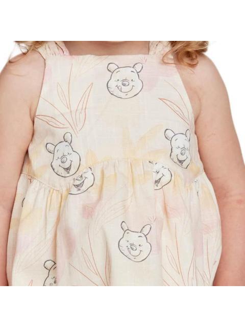VESTIDO ESTAMPADO APLICACIONES AMARILLO WINNIE THE POOH