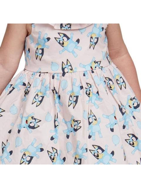 VESTIDO ESTAMPADO APLICACIONES ROSA BLUEY