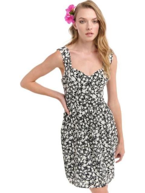 VESTIDO ESTAMPADO BLANCO/NEGRO HOLLY LAND