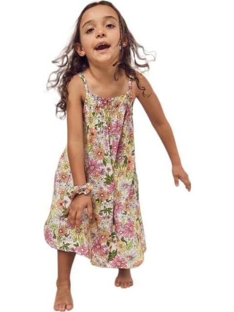 VESTIDO FLORES ROSA HOLLY LAND KIDS