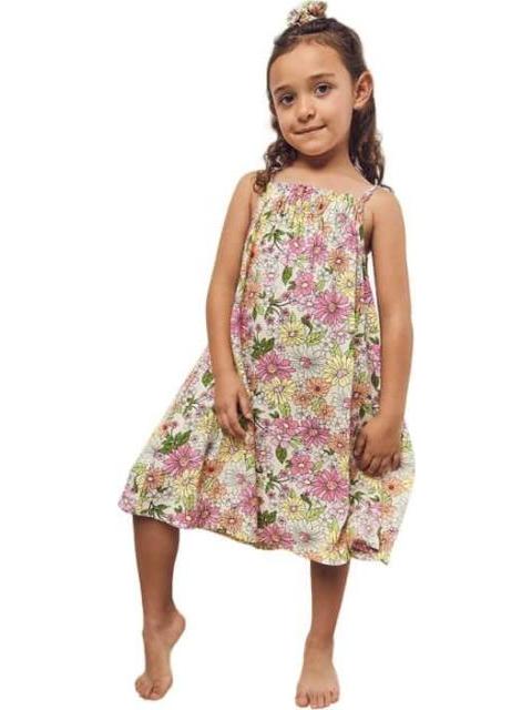 VESTIDO FLORES ROSA HOLLY LAND KIDS