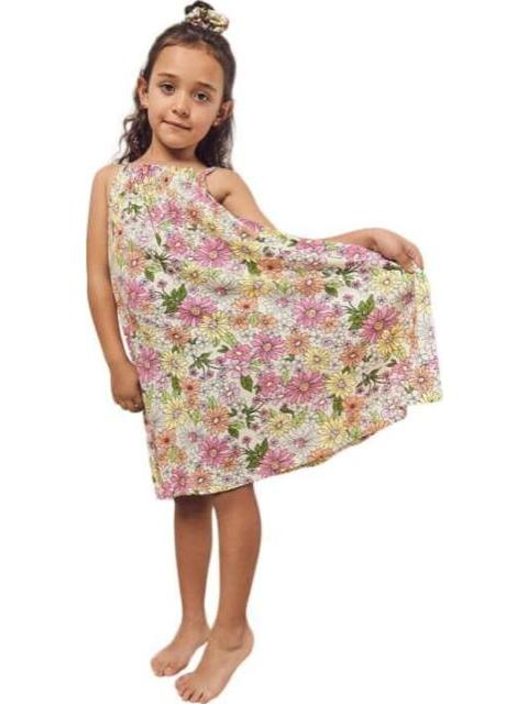 VESTIDO FLORES ROSA HOLLY LAND KIDS