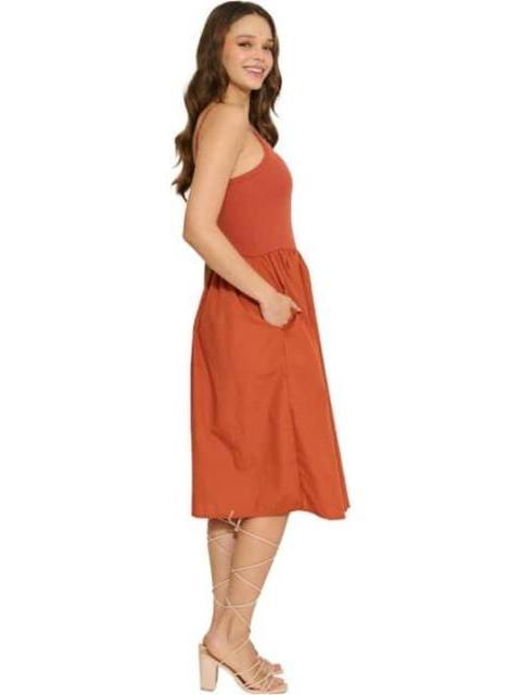 VESTIDO LARGO CON COPAS NARANJA HOLLY LAND