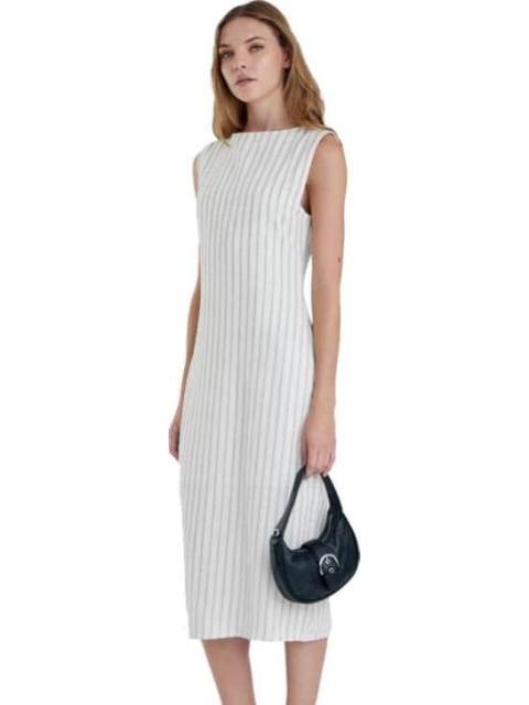 VESTIDO LARGO DE LINO BEIGE/HUESO HOLLY LAND