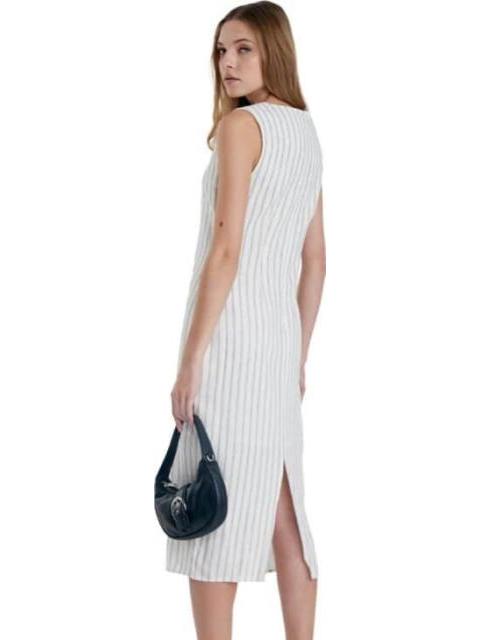 VESTIDO LARGO DE LINO BEIGE/HUESO HOLLY LAND