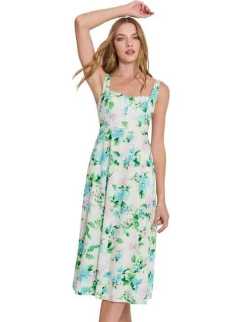 VESTIDO LARGO DE LINO FLOREADO HOLLY LAND