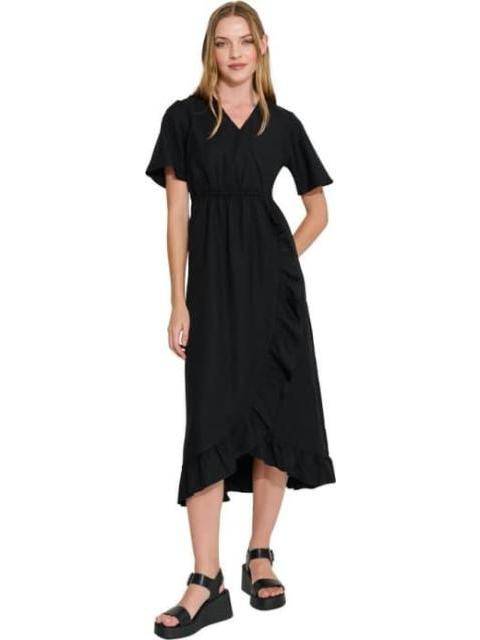 VESTIDO LARGO DE LINO NEGRO HOLLY LAND