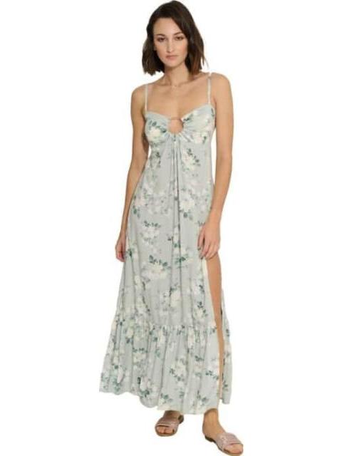 VESTIDO LARGO ESTAMPADO AZUL TURQUESA HOLLY LAND