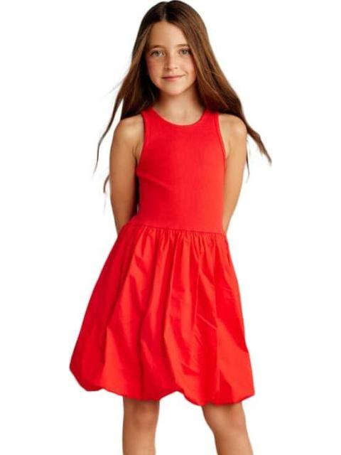 VESTIDO MANGAS GLOBO ROJO HOLLY LAND KIDS