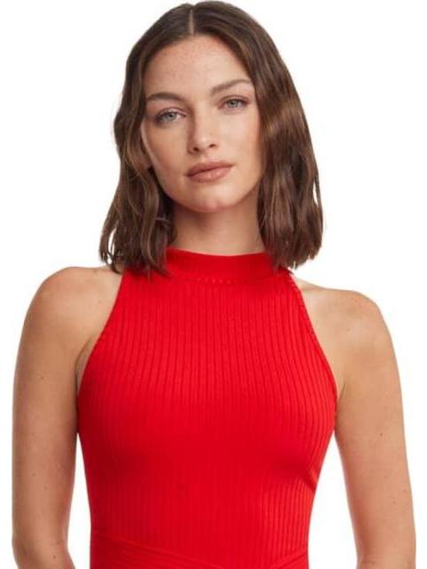 VESTIDO MIDI ACANALADO ROJO HOLLY LAND