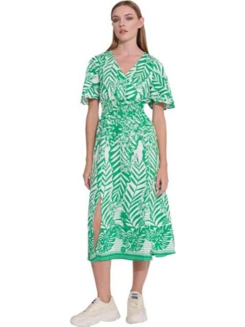 VESTIDO MIDI ESTAMPADO VERDE HOLLY LAND