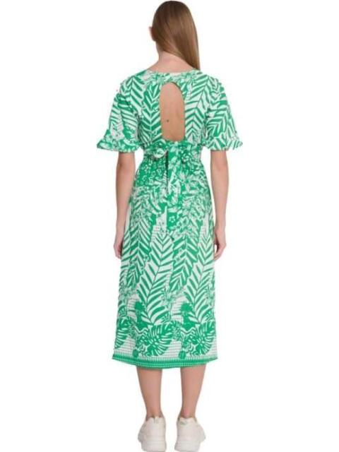 VESTIDO MIDI ESTAMPADO VERDE HOLLY LAND