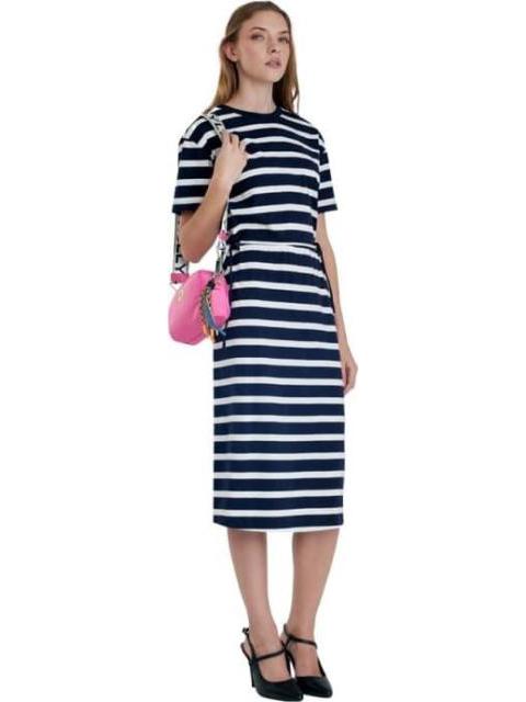 VESTIDO MIDI RAYAS BLANCO HOLLY LAND
