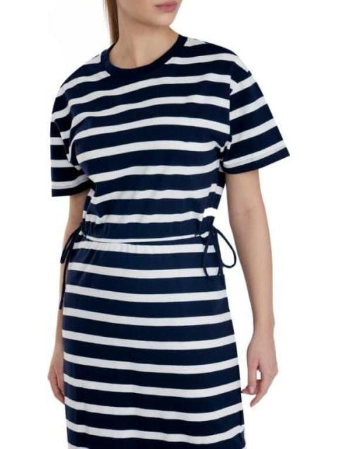VESTIDO MIDI RAYAS BLANCO HOLLY LAND
