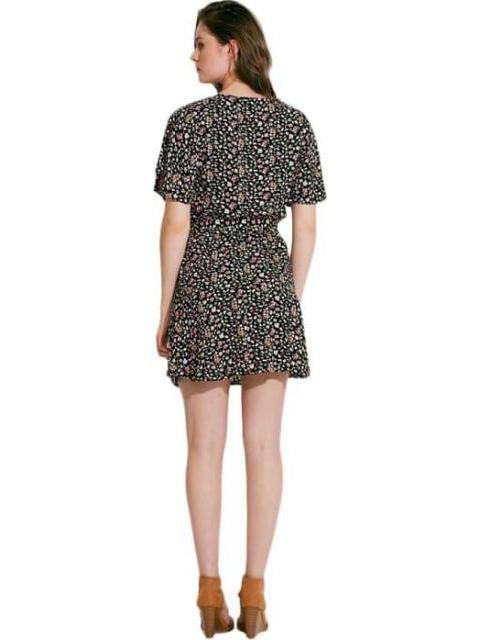 VESTIDO MINI ESTAMPADO NEGRO HOLLY LAND