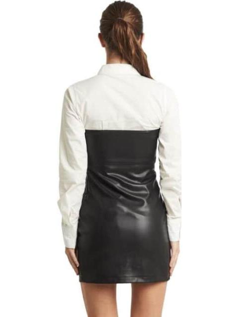 VESTIDO EFECTO PIEL NEGRO HOLLY LAND