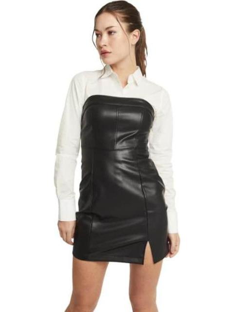 VESTIDO EFECTO PIEL NEGRO HOLLY LAND