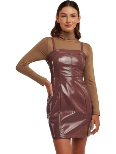 VESTIDO EFECTO PIEL ROSA HOLLY LAND