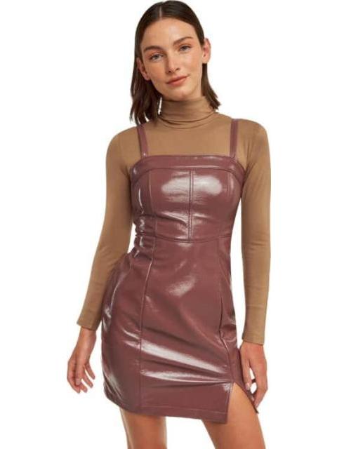 VESTIDO EFECTO PIEL ROSA HOLLY LAND