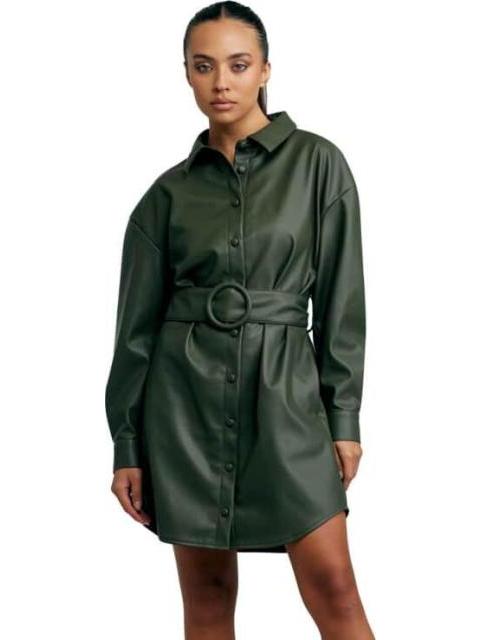 VESTIDO EFECTO PIEL VERDE HOLLY LAND