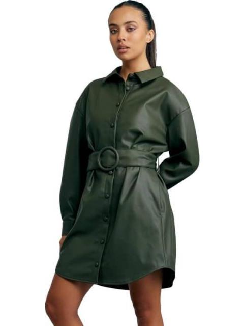 VESTIDO EFECTO PIEL VERDE HOLLY LAND