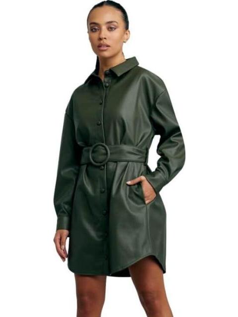 VESTIDO EFECTO PIEL VERDE HOLLY LAND