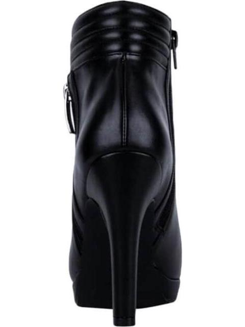 BOTA PU TACON ALTO NEGRO YAELI