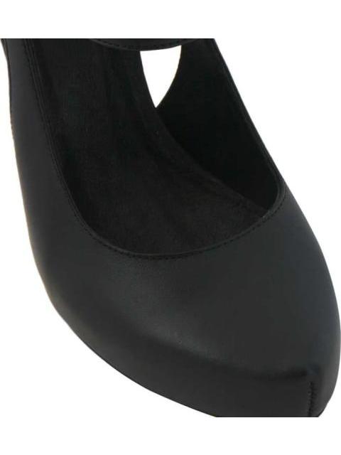 ZAPATILLA DE PIEL TACON DELGADO NEGRO CHOPPARD