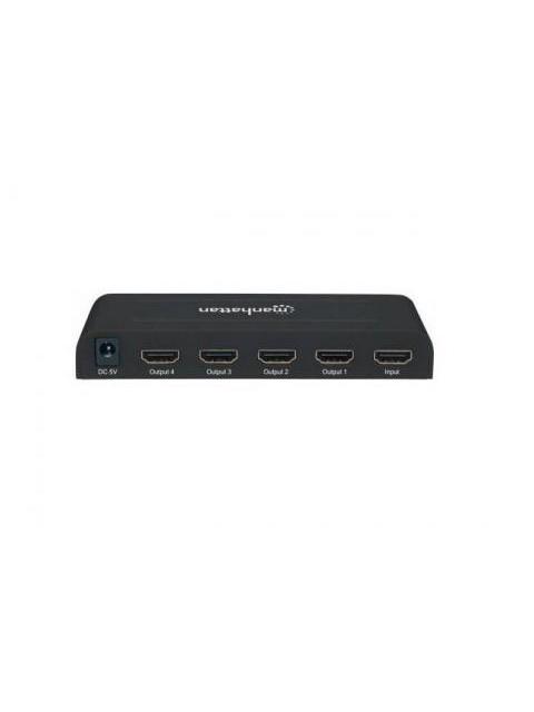 MANHATTAN DIVISOR DE VIDEO HDMI 4 PUERTOS NEGRO