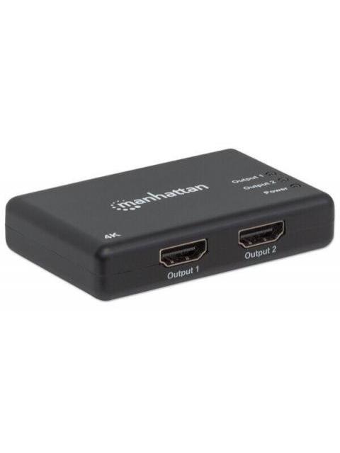 MANHATTAN DIVISOR DE VIDEO HDMI 2X HDMI NEGRO