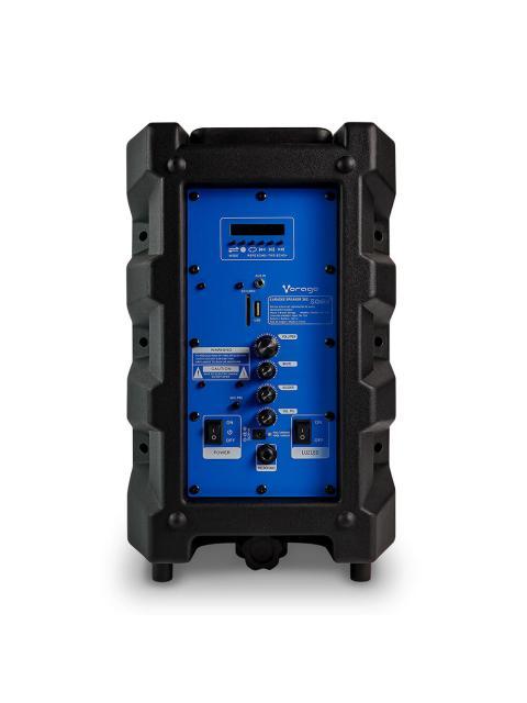 VORAGO BAFLE KSP-302 BLUETOOTH INALAMBRICO 30W RMS USB 2.0 NEGRO - INCLUYE MICROFONO Y CONTROL DE MANDO