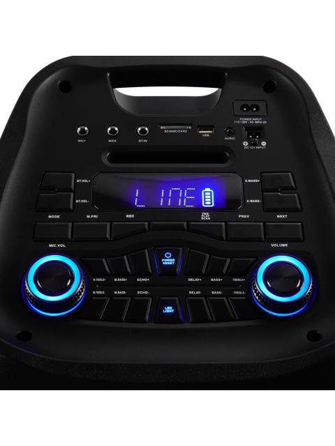VORAGO BAFLE KSP-600 BLUETOOTH INALAMBRICO 80W RMS USB NEGRO - INCLUYE MICROFONO Y CONTROL REMOTO