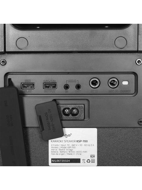 VORAGO BOCINA KSP-700 BLUETOOTH INALAMBRICO USB 3.5MM NEGRO