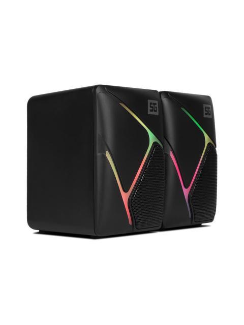 VORAGO BOCINA PORTATIL SPK-108 ALAMBRICO 2.0 CANALES 6W RMS NEGRO