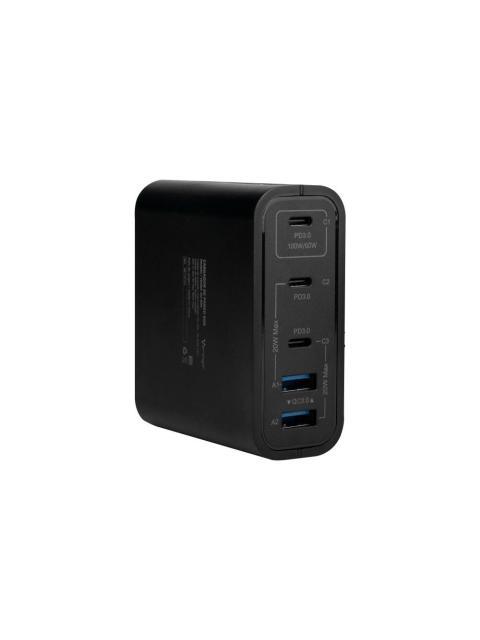 VORAGO CARGADOR DE PARED 100W 3X USB-C 2X USB-A NEGRO
